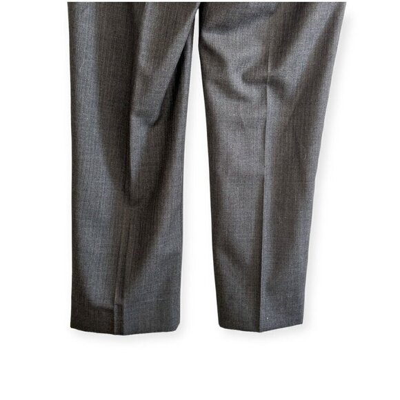 Prada Gray Wool Dress Pants, Size Italian 46/L, with matching belt, runway - Picture 12 of 16